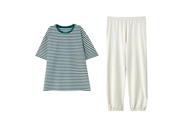 俏薇妮 简约柔软时尚高级感短袖长裤家居服睡衣套装 男款 蓝色