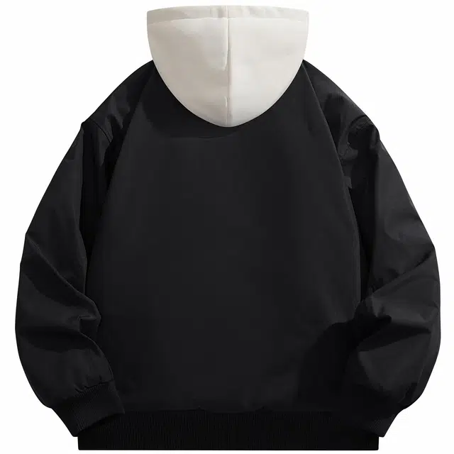 蜡笔小新 卡通字母印花加厚休闲宽松连帽棉服外套 男女同款