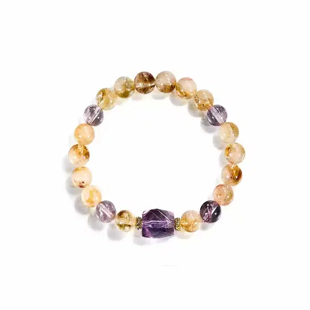 【逐梦精灵】 眰恦 喜笑颜开 财运滚滚 搭配转运 轻奢高级小众#好运天然 黄水晶 手串 男女同款情侣款