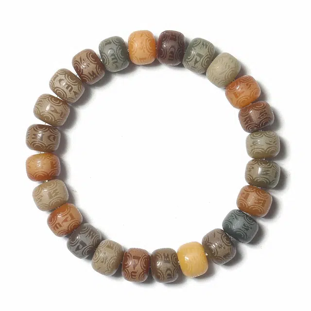 絮物 国潮新中式招财纳福轻奢高级感复古风文玩盘玩文玩佛珠念珠诸事顺遂八方来财#好运 白玉菩提 手串 男女同款情侣款