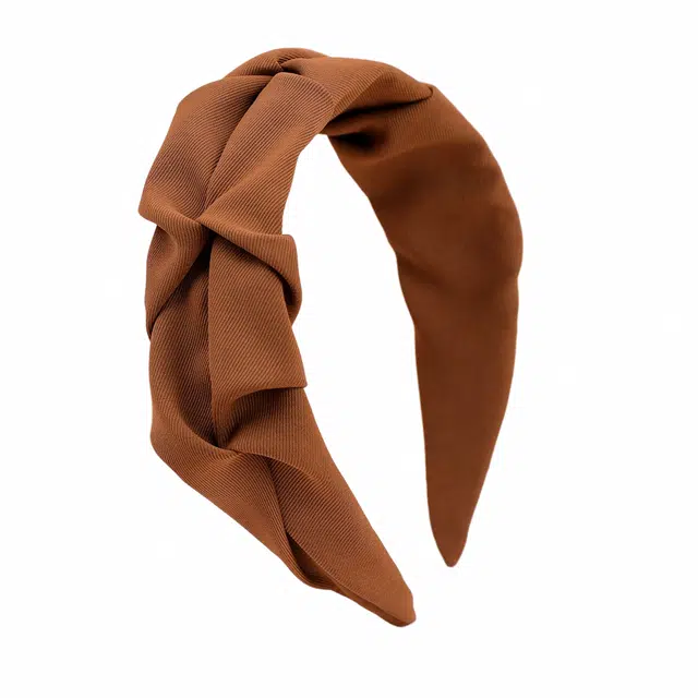 彤彤兔 高颅顶褶皱宽边纯色压发秋冬洗脸百搭 布艺 发箍 女款