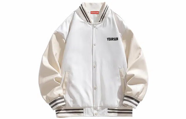 宜而爽  美式高街复古嘻哈户外百搭月球图案字母印花宽松舒适休闲日常通勤单排扣落肩袖棒球服 男女同款