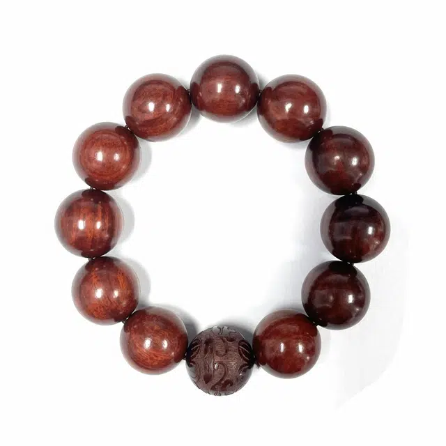 琉堇 八方来财貔貅圆珠手饰 国风招财吞金兽佛珠链 过手留香原木老料雕刻转运珠 父亲男友车载挂件#好运 血檀 手串 男女同款情侣款
