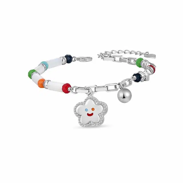 骊碧 香港轻奢 小彩串笑脸串珠 高档浪漫有意义表白仪式感 合金 手链 女款