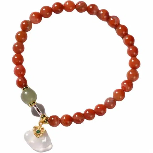 指尖瑰宝 柿柿如意 顺遂平安 长寿健康 爱情永恒 忠贞不渝 幸福安康 鸿运当头 玛瑙 手串 男女同款情侣款
