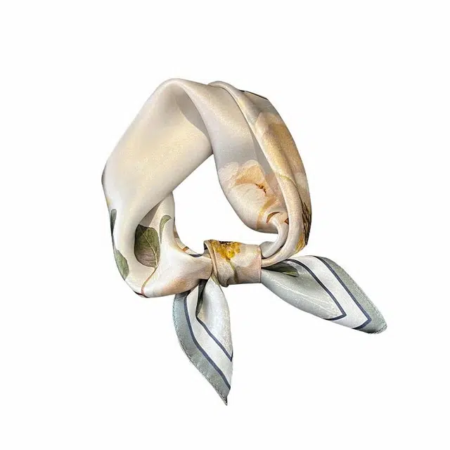 纳兰杜 时尚百搭减龄旅游穿搭精致实用礼盒装 桑蚕丝 丝巾 女款 青色