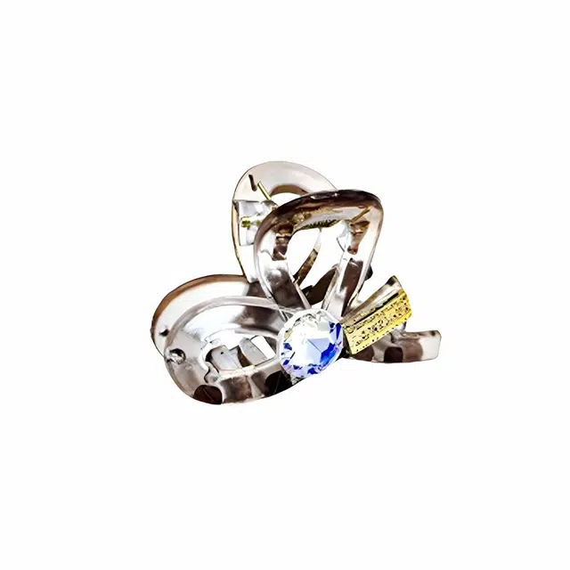 简应舒 交叉小号发抓鲨鱼小夹子侧边刘海夹子发饰 亚克力+仿钻 发夹 女款