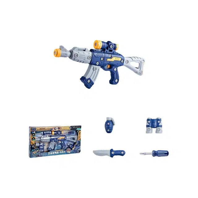咕轹 百变拼装拆装 组装拧螺丝声光枪 枪型玩具