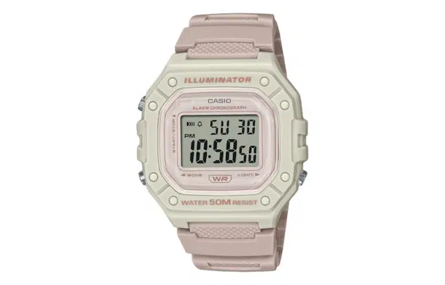 CASIO DIGITAL W-218HC-4A2V-Skyline Rose