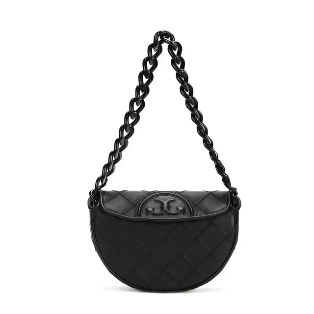Tory Burch Fleming Crescent Bag Black