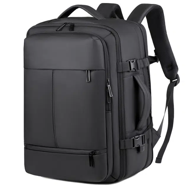 尊梵 扩容旅行大容量多功能短途出行差旅游包 尼龙布 双肩包 男款 黑色