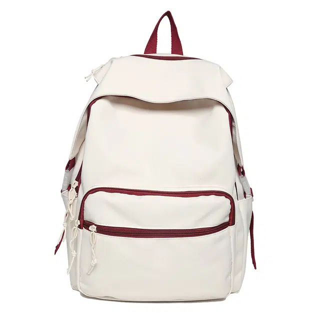 恒源祥 韩版原宿风 尼龙 书包背包双肩包 男女同款情侣款 白配红/红配蓝/黑色