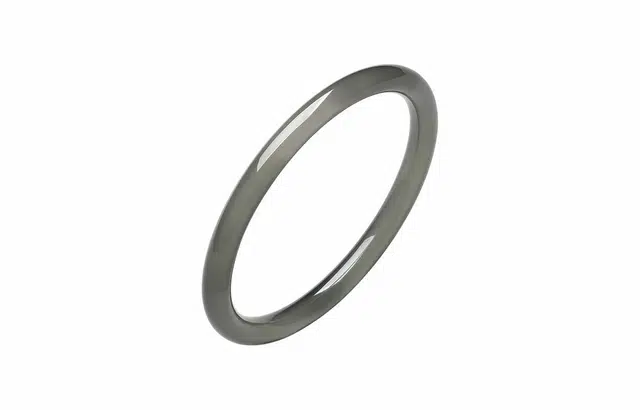 周六福 库里蓝圆条墨叮当镯新中式国风#好运 玉髓 手镯 女款