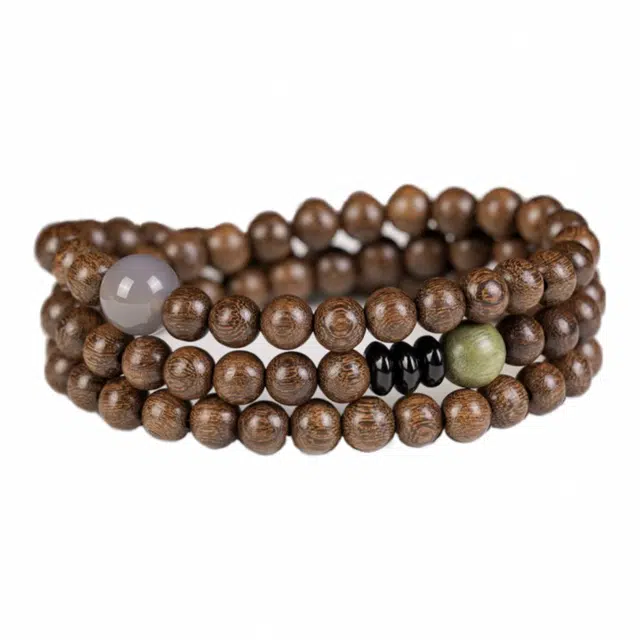 郁馨 招财纳福平安顺遂 复古盘玩木质多圈叠戴念珠古色古韵留香考研考试上岸串珠 考神附体#好运 金丝檀木 手串 男女同款情侣款