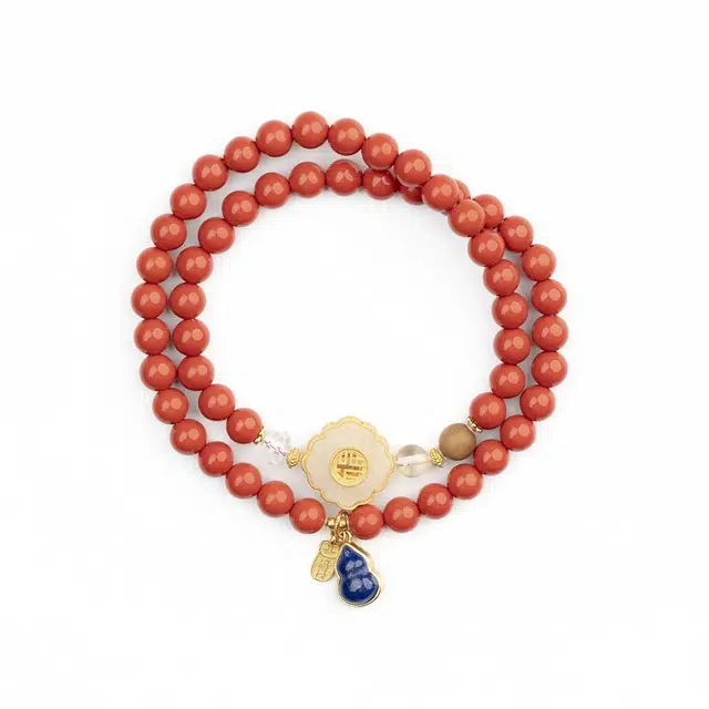 仙源 福禄皆安 诸事顺利 小众精致设计新中式复古国潮风 本命年转运#好运再造辰砂 朱砂 手串 男女同款情侣款