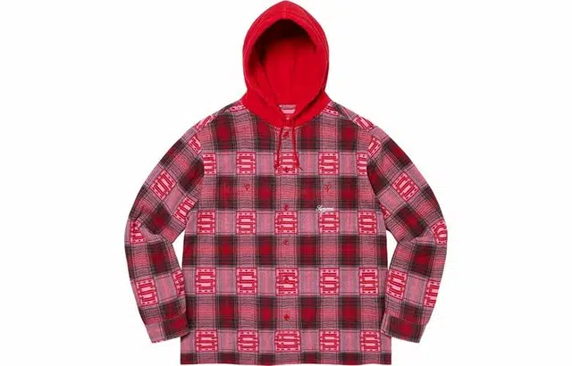 Supreme FW20 Week 12 Hooded Shadow Plaid Shirt