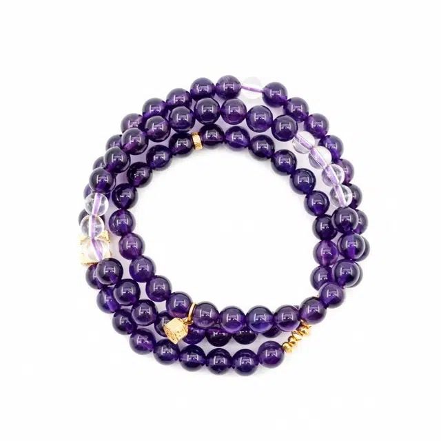 【碎金紫】 眰恦 提钱享福 暴力吸金属性 小众高级感设计#好运天然 紫水晶 手串 男女同款情侣款