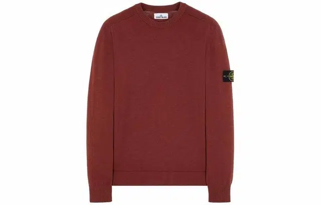 Stone Island Pullover Crewneck Sweatshirt Red Brown