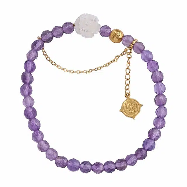 布达拉宫 招财平安顺遂转运珠紫气东来正缘新中式个性小众#好运 紫水晶 手串 女款