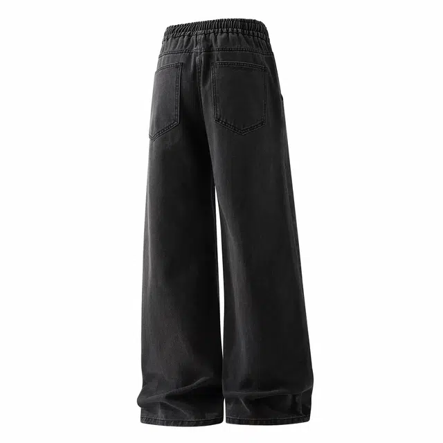 大卫贝肯 美式复古做旧废土风垂感休闲宽松高街日常通勤百搭直筒牛仔裤 男女同款