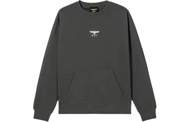 Boy London SS24 Wings Embroidered Sweatshirt Gray