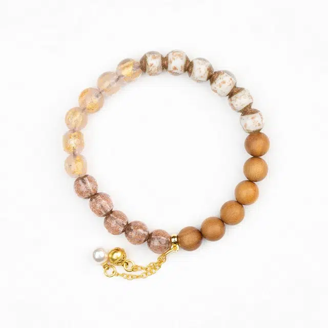 仙源 一帆风顺 新中式复古高级感民族风 小众轻奢文玩盘串招财纳福#好运 檀木 木作手串 男女同款情侣款