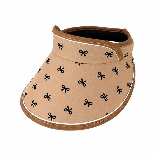 浪莎 夏季防紫外线黑胶空顶帽户外出游遮脸可扎马尾时尚百搭遮阳太阳帽 聚酯纤维 防晒帽 女款