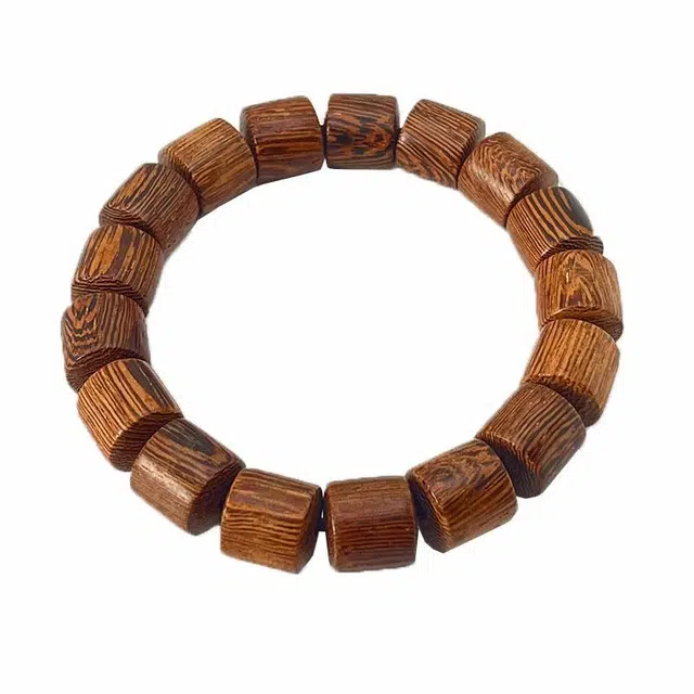 亮尊 新中式国潮桶珠盘玩 檀木 手串 男女同款情侣款