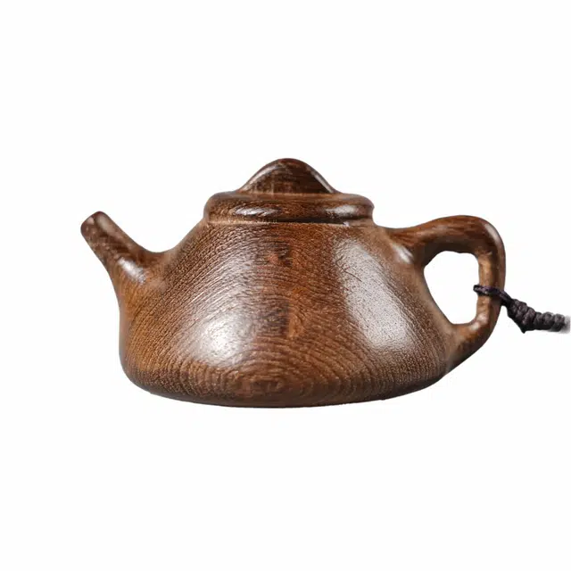 【包邮】 素于 国潮新中式文玩居家茶宠随手把玩麻将把把壶诸事顺遂招财纳福车载摆件上岸盘玩#好运 檀木 木作把件 男女同款情侣款