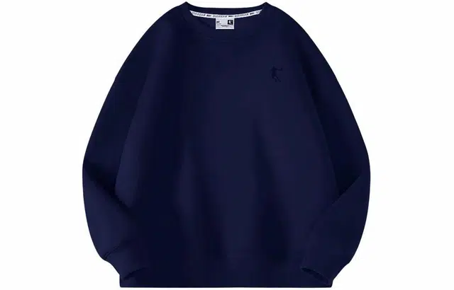 乔丹 运动系列 纯色圆领套头宽松运动卫衣 男款 日蚀蓝