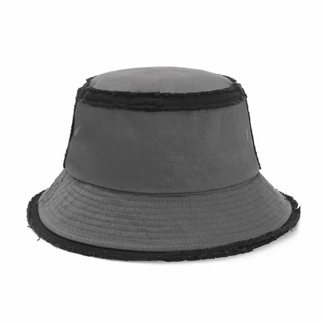 肯默 做旧磨边字母刺绣 棉 渔夫帽 男女同款情侣款