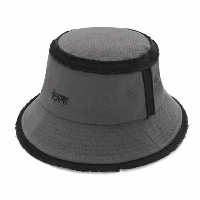 肯默 做旧磨边字母刺绣 棉 渔夫帽 男女同款情侣款