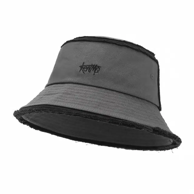 肯默 做旧磨边字母刺绣 棉 渔夫帽 男女同款情侣款