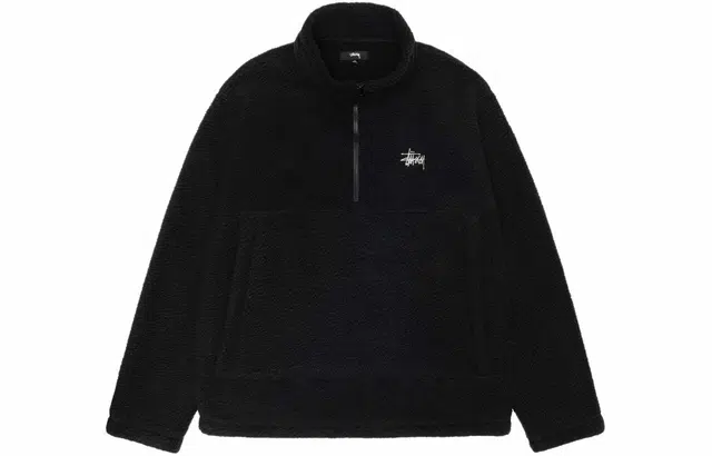 Stussy SS24 POLAR FLEECE HALF ZIP MOCK NECK Logo