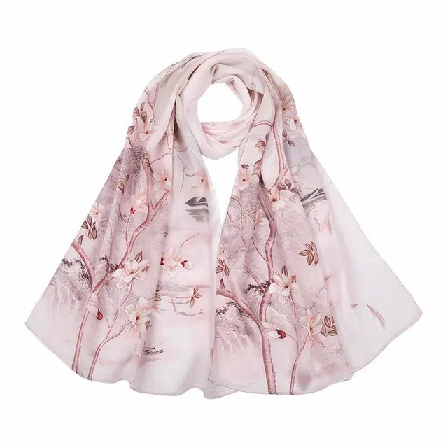 恒源祥 时尚长巾轻盈柔软经典设计简约大方 丝巾 女款