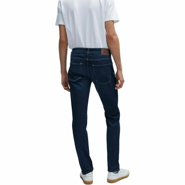 HUGO BOSS Slim-Fit Jeans In Blue Italian Cashmere-Touch Denim