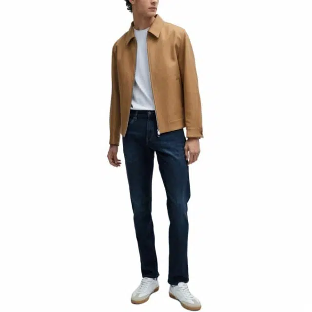HUGO BOSS Slim-Fit Jeans In Blue Italian Cashmere-Touch Denim
