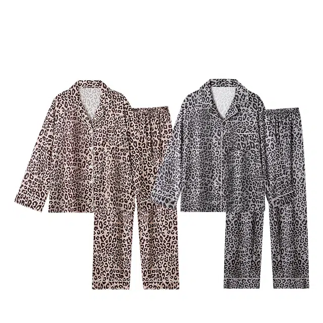 俏韵 凉感透气冰丝开衫长袖长裤可外穿睡衣套装 男女同款