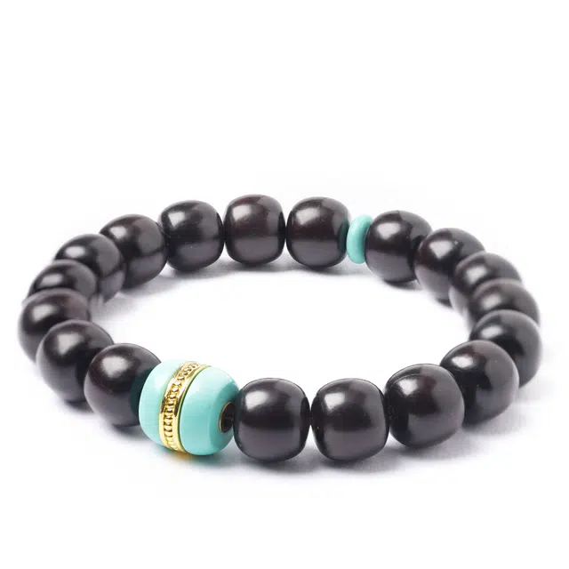 三檀小舍 国风国潮汉堡珠老料金星招财纳福转运珠#好运连连诸事顺利 文玩盘玩小众高级感轻奢礼盒 紫檀属 木作手串 男女同款情侣款