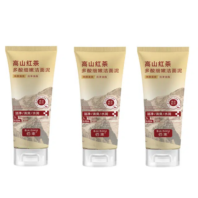 佰束 高山红茶多酸细嫩洁面泥 滋润 清洁细腻洗完不紧绷