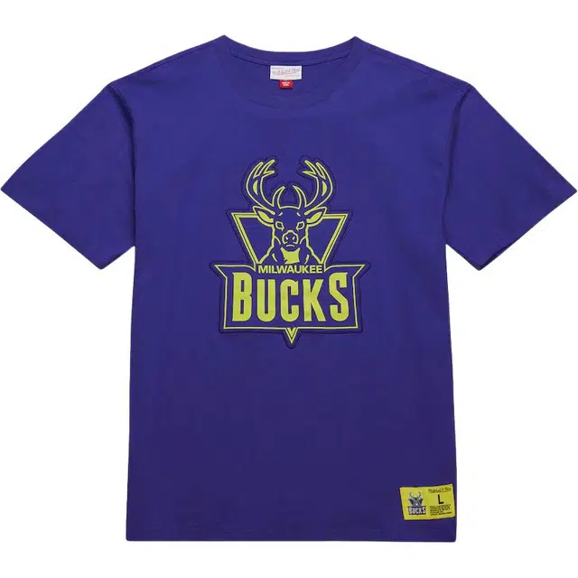 Mitchell Ness x NBA Milwaukee Bucks Neon Nights Premium T