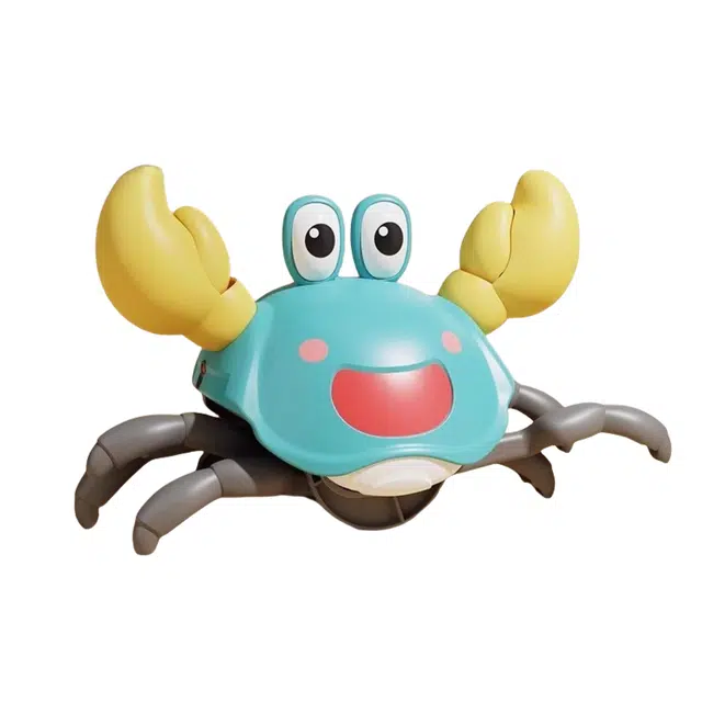 古欧 仿真卡通爬行螃蟹 电动感应 智能避障 早教益智玩具