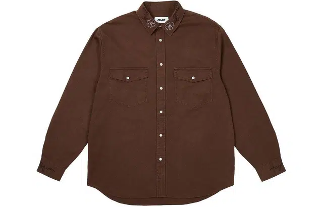PALACE SS24 FLEXUS SHIRT NICE BROWN