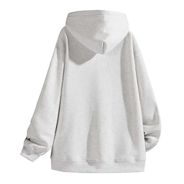 北欧攻略 美式纯色简约宽松连帽开衫 潮流百搭 舒适通勤卫衣 男女同款