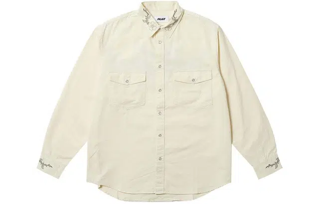 PALACE SS24 FLEXUS SHIRT SOFT WHITE