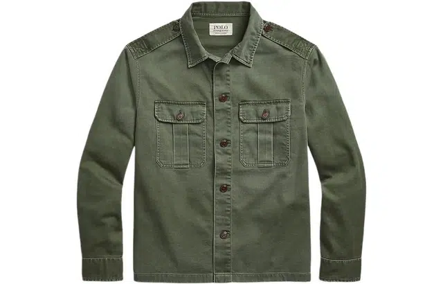 Polo Ralph Lauren SS22 Cotton Satin Shirt Green