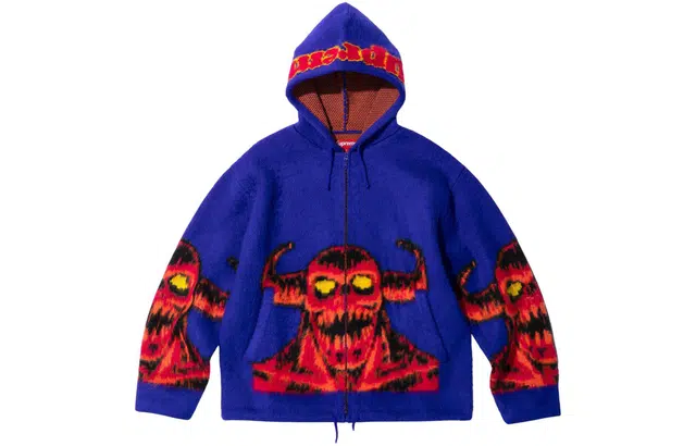 Supreme x Toy Machine ZIP UP HOODED SWEATER