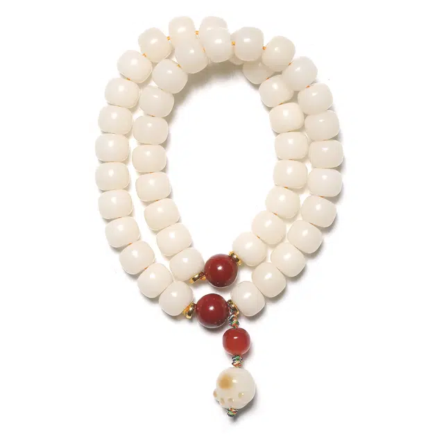 絮物 国潮新中式招财纳福轻奢高级感文玩盘玩诸事顺遂节节高升考试考研考公上岸转运百搭#好运 白玉菩提 手串 男女同款情侣款