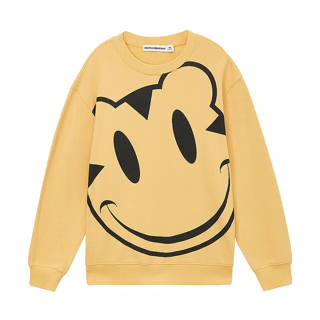 美特斯邦威 国潮卫衣时尚印花内搭情侣装套头圆领男上衣 男款