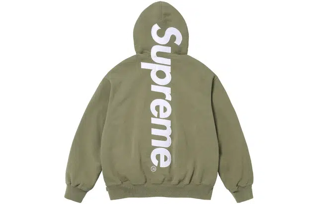 Supreme Satin Appliqué Hooded Sweatshirt